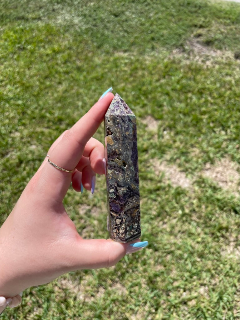 Opalized Fluorite Tower