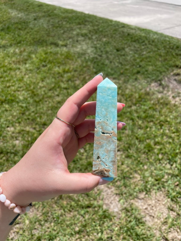 Blue Aragonite Tower