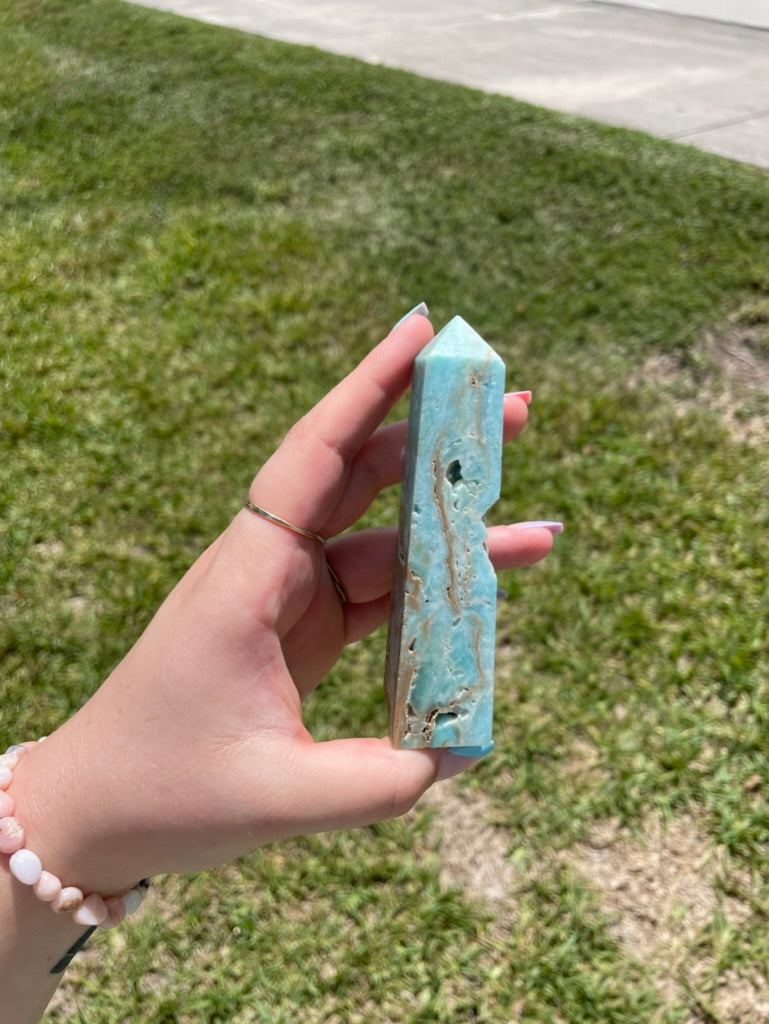 Blue Aragonite Tower