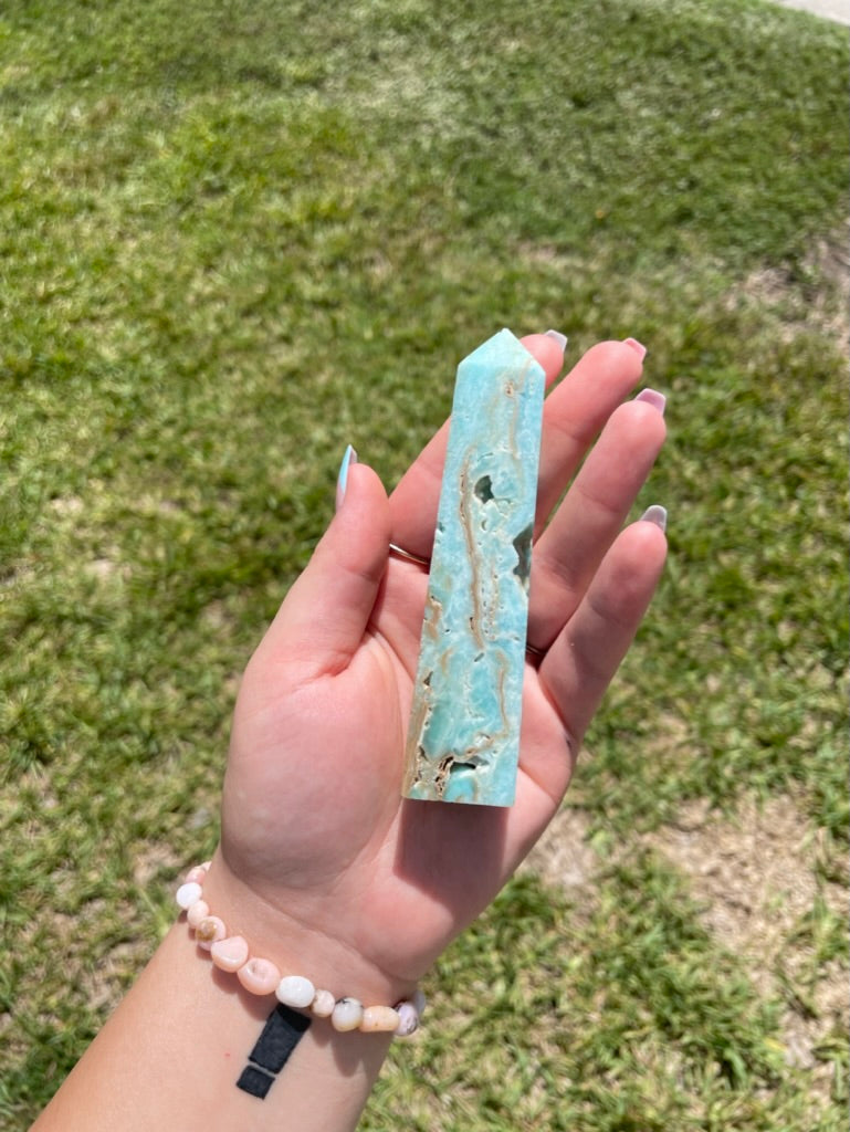 Blue Aragonite Tower