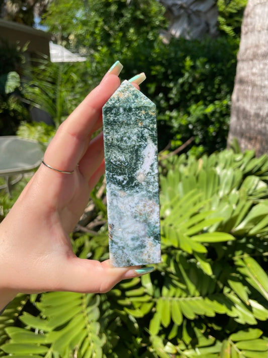 Ocean Jasper/Moss Agate Tower