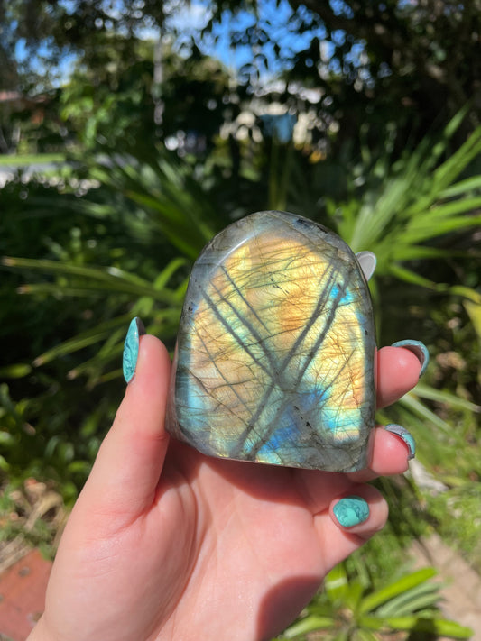 Rainbow Flash Labradorite Freeform